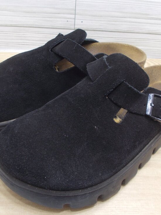 Birkenstock Boston Papillio Chunky Suede Leather Shoes Women's 8 Narrow Fit - Picture 3 of 5